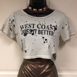 Distressed Crop Top